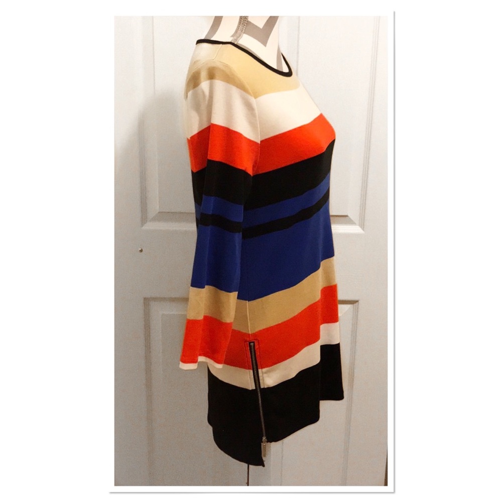 🚨CLOSET CLOSING🚨 Rafaella Striped Tunic w/Side Zippers - Picture 5 of 7